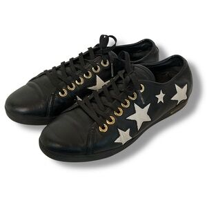 Dolce & Gabbana‎ Shoes Star Sneakers Black White Leather Running Womens Size 7.5